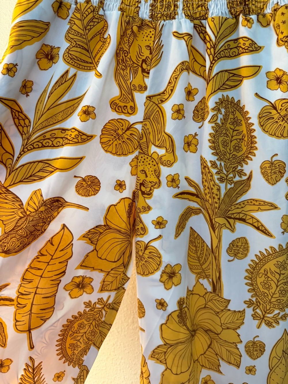 Cider White & Mustard Floral Pants - Picture 5 of 8